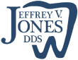 Jeffrey V Jones DDS dental logo with tooth silhouette design for pediatric dentistry practice